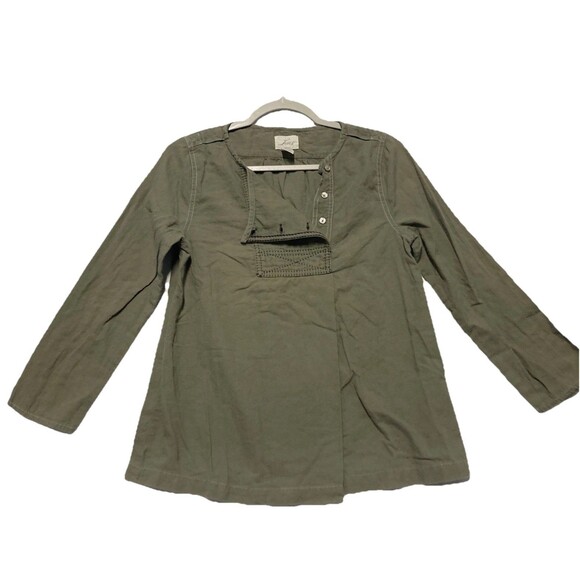 Levi’s Long Sleeve Tunic Top Forest Green Women’s Small 100% Cotton - Picture 1 of 12